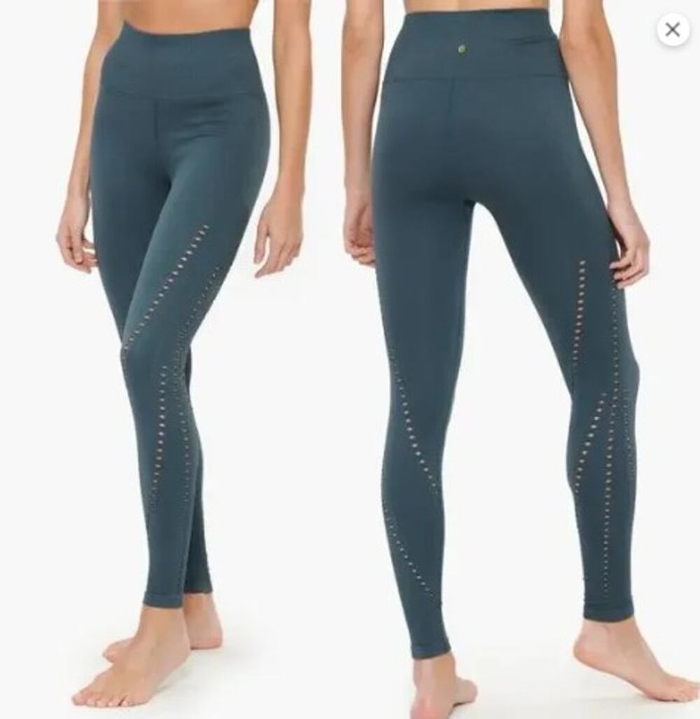 Spiritual Gangster Thea 7/8 Seamless Leggings in Deep Sea Blue XS/Small